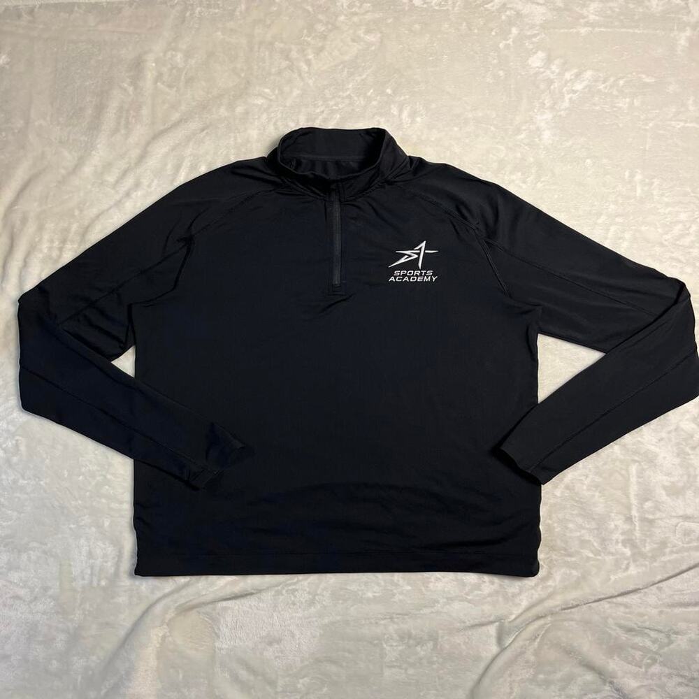 Rhone Performance Shirt Mens Large 1/4 Zip Long Sleeve Vented Black Running